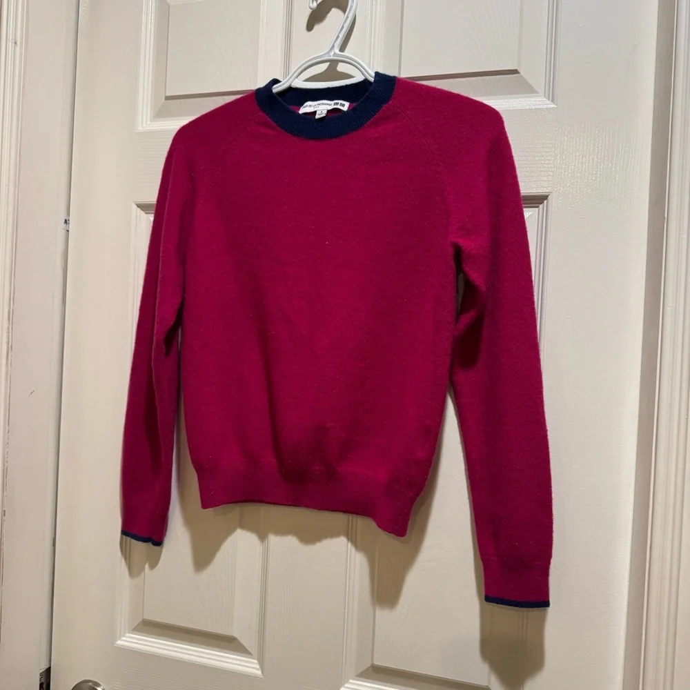 Uniqlo Ines de la Fressange 100% Cashmere Sweater Parisian Chic Rare Preppy - Picture 4 of 10